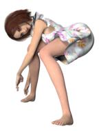 doll sitting drawing