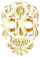 gold mask drawing
