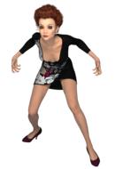 woman attack pose threat violent