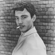 black and white retro glam portrait of male
