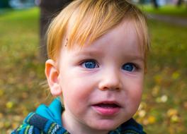 Child Portrait with Blue Eyes