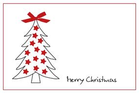 christmas card christmas map red