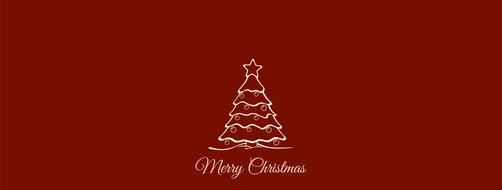 christmas greeting card red drawing