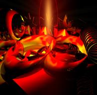 background abstract fire drawing