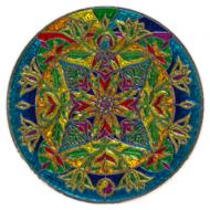 glass mandala with patterns
