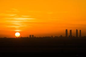 Madrid Skyline sunset