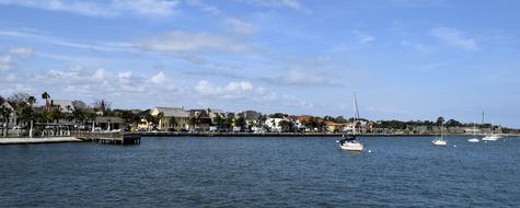 coastal panorama of St. Augustine city in Florida