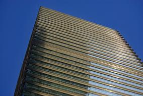 concrete and glass facade at sky, Spain, Barcelona