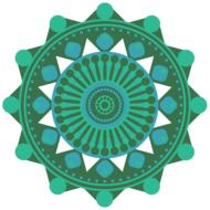 mandala pattern circle geometric green drawing