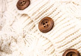 Fabric Sew Buttons wood