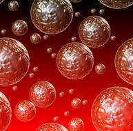 background red blow balls deco drawing