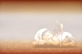 background with sleeping angel
