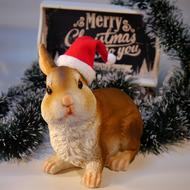 Christmas bunny in a hat