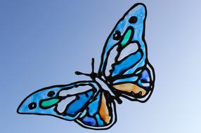 decorative butterfly on the window