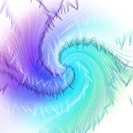 purple and green background, colorful swirl