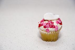 cream cake decorated with heart