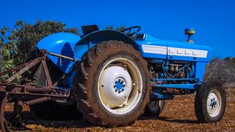 Tractor Blue Agriculture