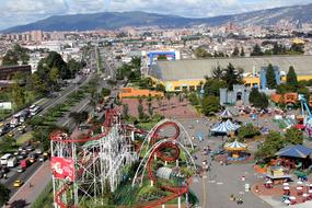 Beautiful and colorful landscape of BogotÃ¡, among the mountains in Colombia
