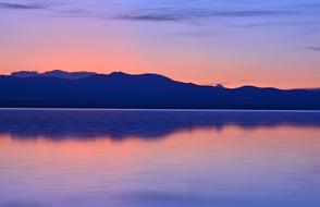 evening sunset landscape in the mountains