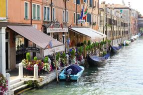 boats near the restaurant