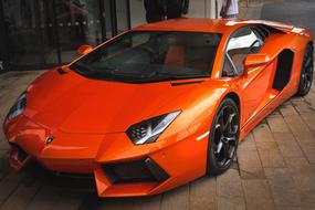Orange lamborghini Car Transport