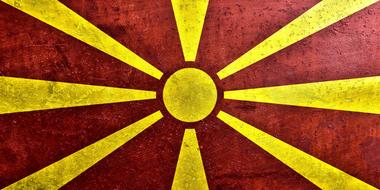 macedonia flag banner country drawing