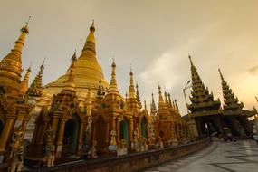 gilded stupa in yangon