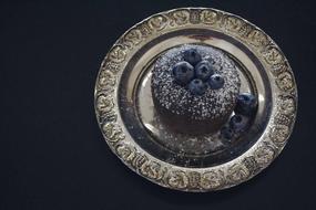 sweet cake with blueberries