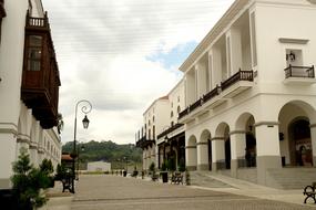 panorama of a city street in Guatemala