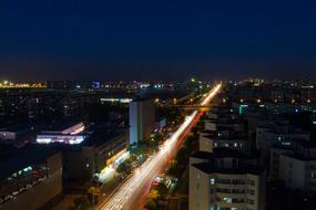 night city panorama of Nanjing, China