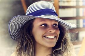 beautiful Young Girl in hat Portrait