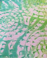 green pink turquoise background drawing