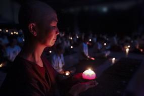 Nun With Candle Blessing