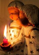 Christmas candle figurines