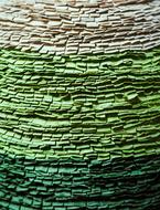 Green and white basket of different shades