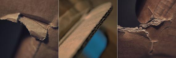weathered Cardboard, Macro