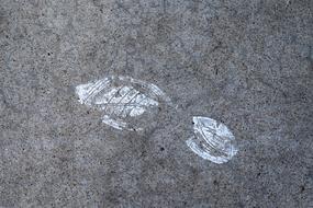 white shoe print