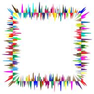 frame with abstract waves