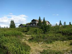 Norway Wooden Huts Mountains