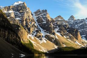 Landscape of snowy Mountain peaks nature