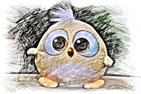 cute bird birdie drawing