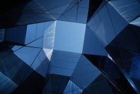 geometric design of the glass facade