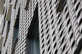 architectural texture, facade of contemporary building close up