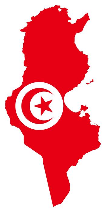 continent cards with the tunisia flag