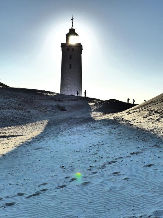 Rubjerg Knude Fyr, historical Lighthouse on sand dune, Denmark, LÃ¸nstrup