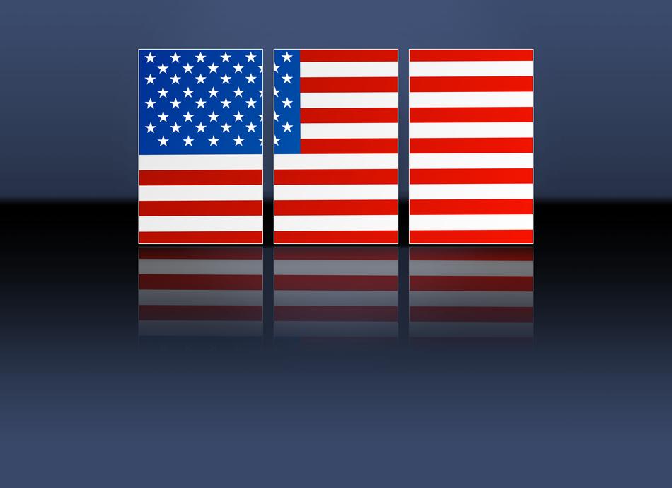 Democratic american flag