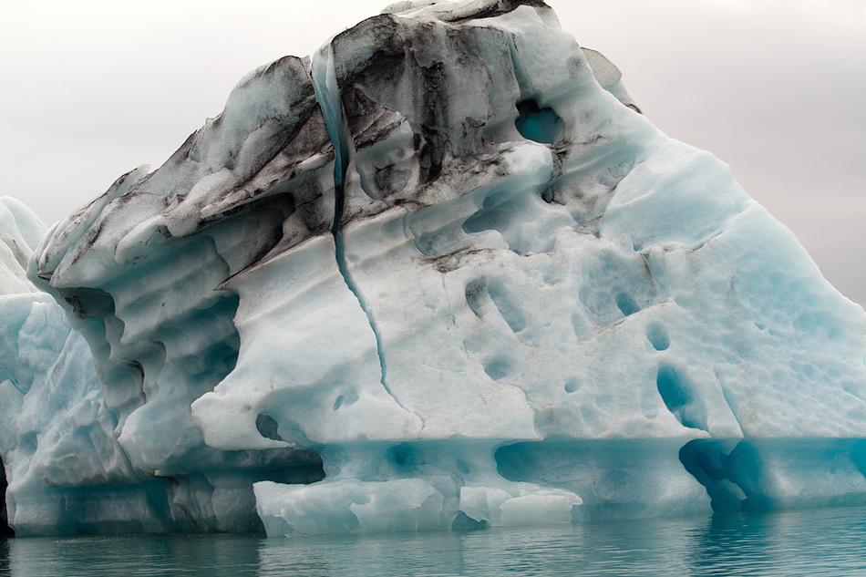 huge glacier in the ocean
