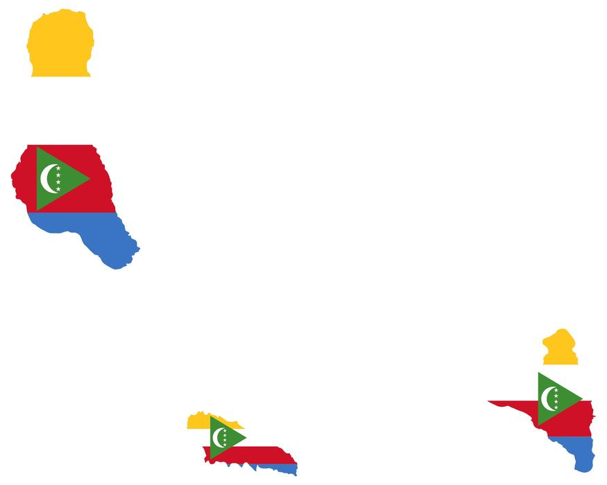 comoros flag map geography outline