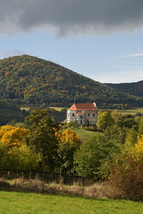 Landscape Church Autumn
