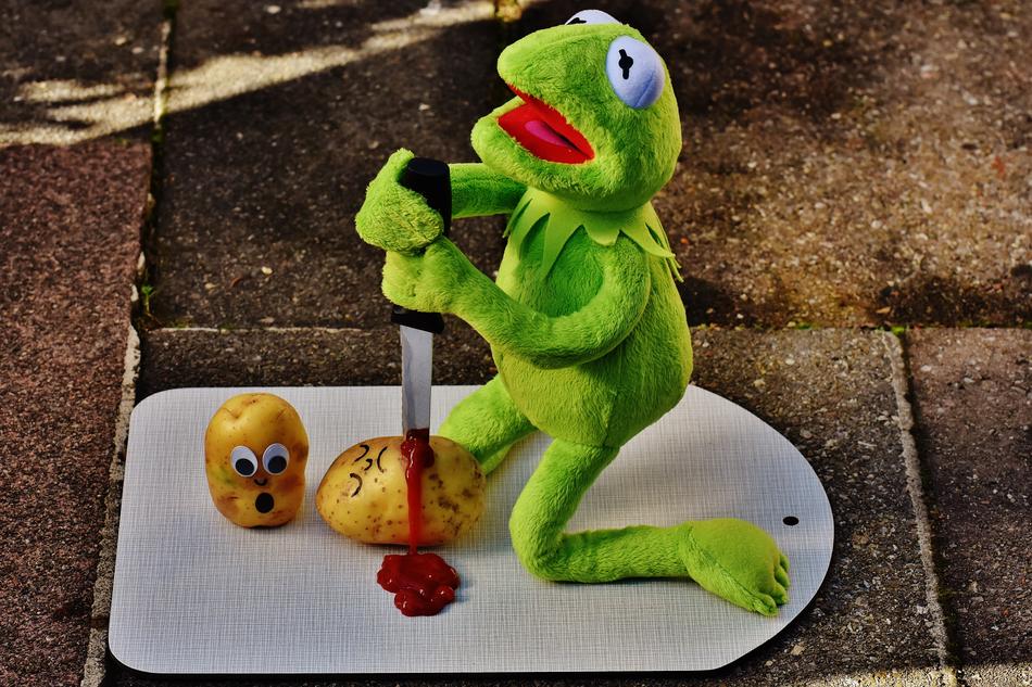 kermet frog kills potatoes